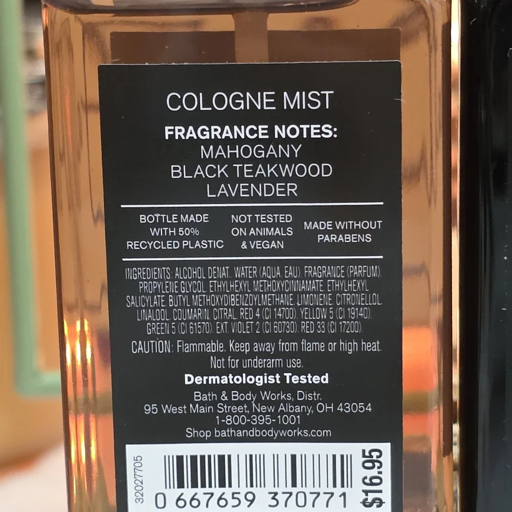 Bath & Body Works Men's Mahogany Teakwood Cologne Mist 8oz NEW RARE